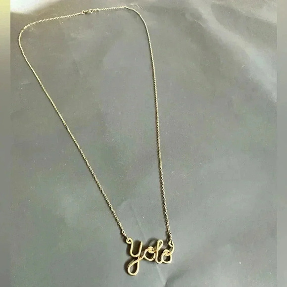 Custom Handmade Gold yolo Necklace You Only Live Once 14k Gold Filled Wire - Picture 7 of 7